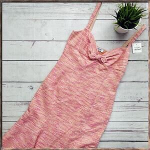 MOSCHINO Cheap & Chic Pink Tweed Strapless Bow Front Dress, IT44, US 10, NWT
